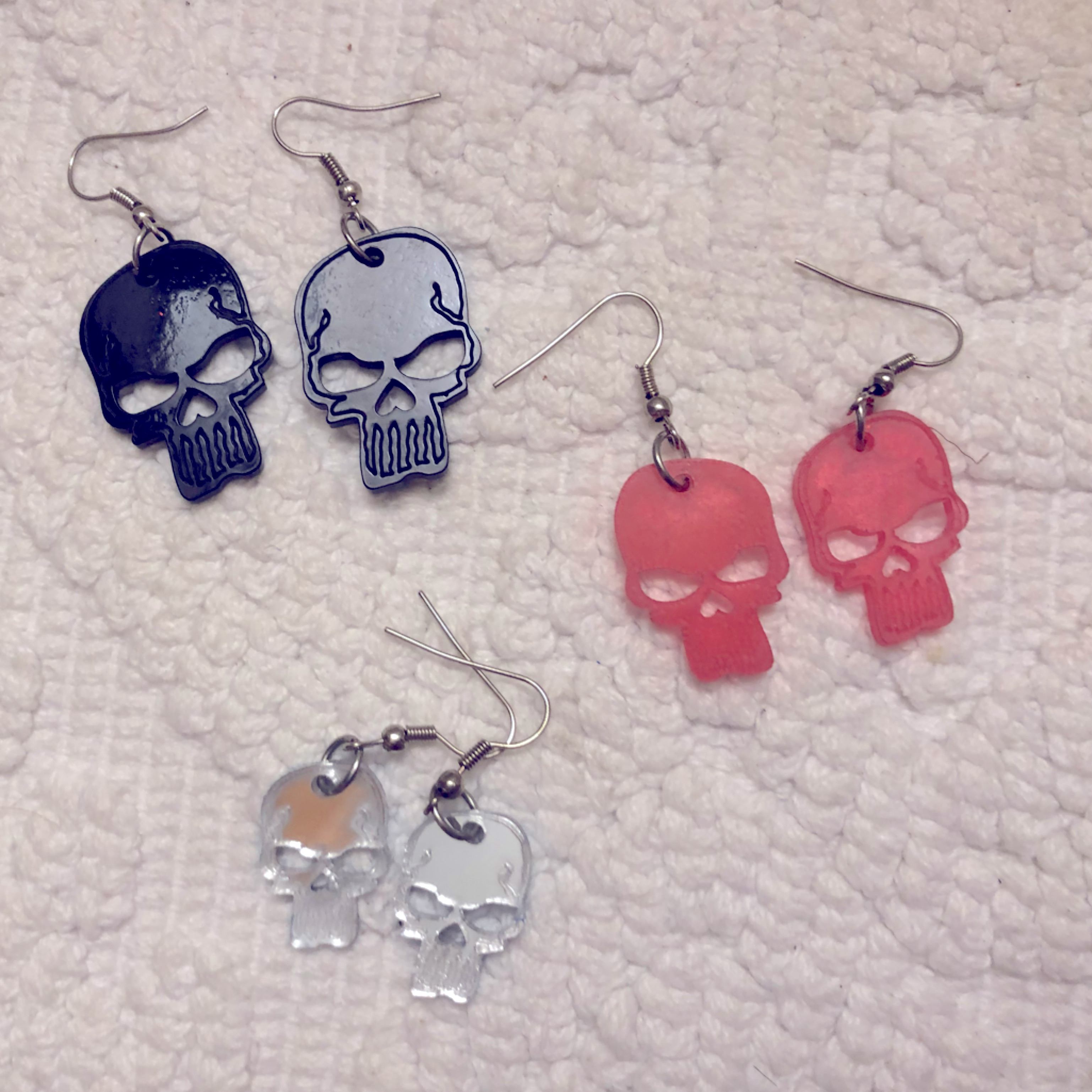 Set Of 3 Skull Earrings Sets 20$